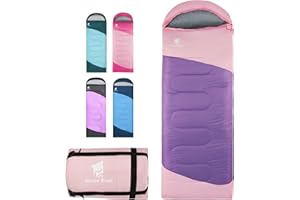 GEERTOP Backpacking Sleeping Bag for Camping, Lightweight Sleeping Bags for Adults Kids Summer Warm Cold Weather Hiking Trave