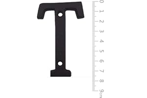 BETLIGHT House Address Letters- 3 Inch High Innovative Wrought Iron Numbers, Vintage Nail on Die Cast Mailbox Letters,Letter T