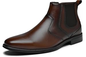 Holy dove Men's Casual Leather Dress Boots - Oxford Chukka Chelsea Classic Style Comfortable Business Work Boot Mid-Top Shoes for Men