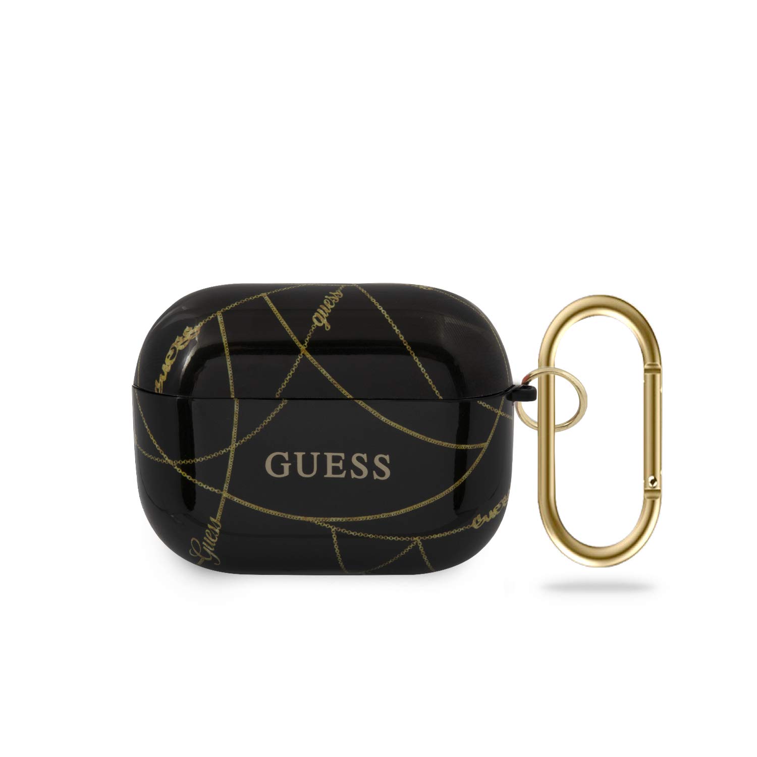 Guess GUACAPTPUCHBK Gold Chain Collection Case for AirPods Pro Black