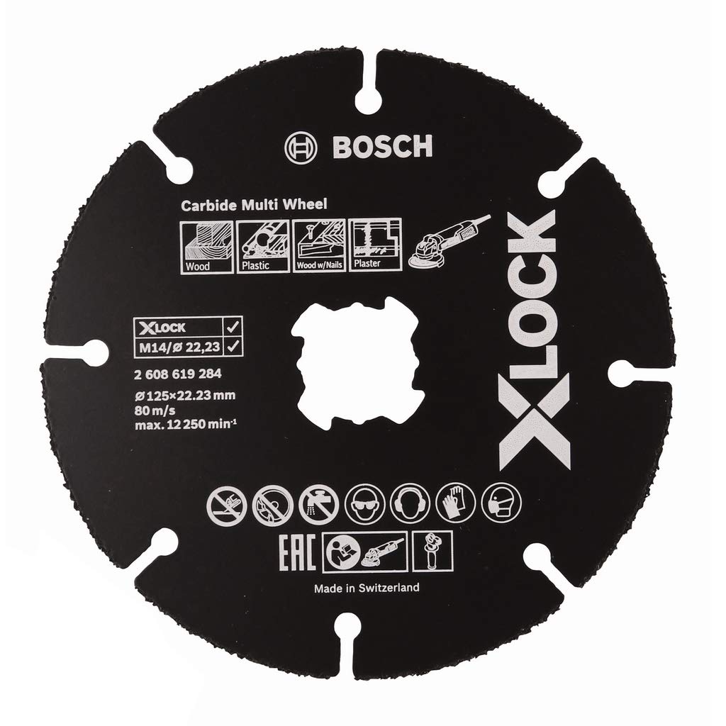 Bosch Professional 2608619284 Cutting Disc Expert (for Wood and Plastic, X-LOCK, Diameter 125 mm, Bore Diameter: 22.23 mm, Thickness: 1 mm)