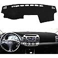 Dash Cover Mat Custom Fit for Toyota Camry 2002 2003 2004 2005 2006 with Cutout for Sensors and Dash Speakers, Dashboard Cover Pad Carpet (02-06 Black) J40