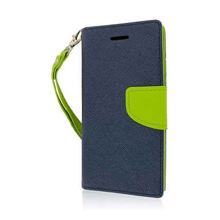 MPERO Flex FLIP SCHUTZHÜLLE MIT Standfunktion FÜR Amazon FIRE Phone – Blau/Neon Grün