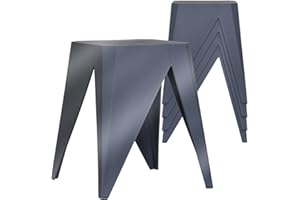 ISL Furnishings InterSpaceLiving Zuho Multi-Use Stool (4, Charcoal)