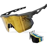 HAAYOT Polarized Sports Sunglasses for Men Women Youth Baseball Cycling Running Softball Biking Glasses 5 Lenses