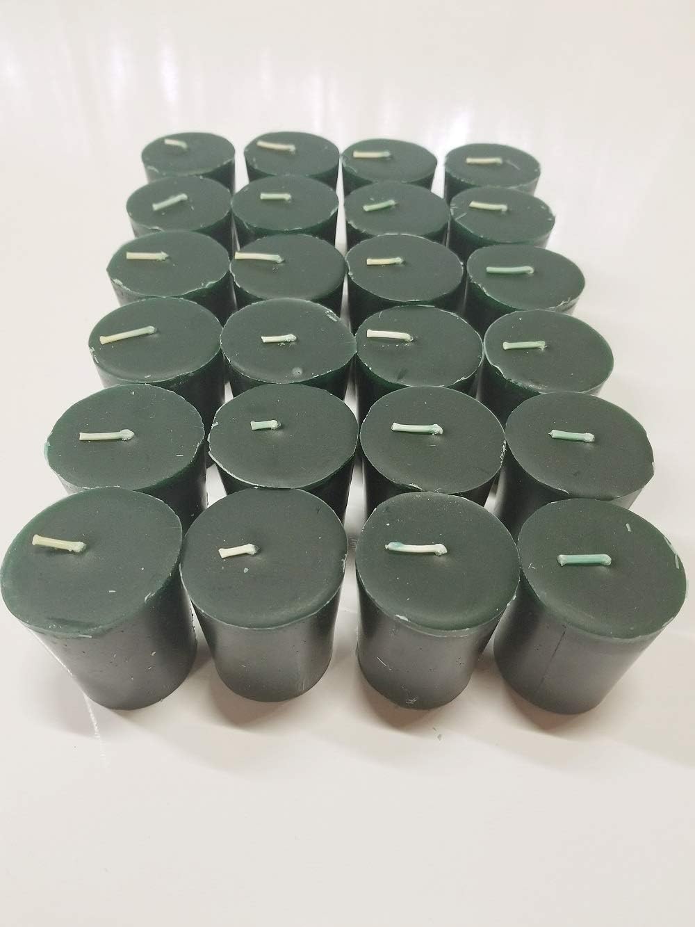 Old Candle Barn 24-Piece Votive Candles - Bayberry Scented 15 Hour - Perfect Dark Green Votives - Hand Poured Made in USA