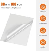 Bonsaii A4 Laminating Pouches 100 Sheets 160 Micron Glossy Clear LP100-A4 view 2