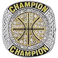 CHXIXUE 12 PCS Basketball Championship Rings Basketball Ring Trophy Award Winner MVP Collectible Gift Champion Ring
