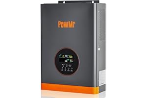 TEMANK 3000W Solar Inverter Pure Sine Wave, Peak 9000W, Low-Frequency Inverter Charger 24V to 110V Built-in 60A MPPT Controller, fit for Lead-Acid Lithium Battery and Support Utility/Generator/Solar Charge