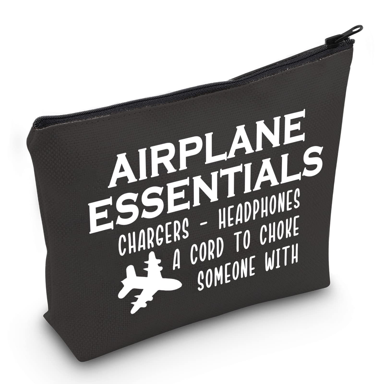 PYOUL Airplane Essentials Bag Funny Travel Bag Travel Accessory Pouch Charger Pouch Travel Pouch (Airplane Essentials B EU)