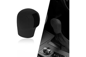 CHRYMUM Car Gear Shift Knob Cover, Gear Shift Knob Cover Car Protect Accessories, Silicone Automatic Gear Shift Knob Cover, Anti-Slip Auto Knob Gear Stick Protector for Car SUV Truck (Black)