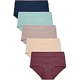Kindred Bravely Postpartum Hipster Panty, Comfortable Sustainable Maternity Underwear, 5 Pack