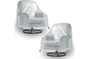 IndigoTempest9 Outdoor Swivel Lounge Chair Cover 2 Pack, Waterproof Heavy Duty Outdoor Chair Covers, Patio Rocking Chair Covers for Outdoor Furniture, (39" L x 37" W x 38" H), Frosted PVC