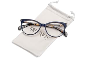 MEETSUN Non Prescription Glasses Frames For Women，Retro Cateye Fake Eyeglasses HD Clear Lens