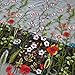 New Mixed Colors on White Netting Embroidered Evening/Bridal/Stage Dress lace Fabrics Embroidery lace Fabric by The Yard