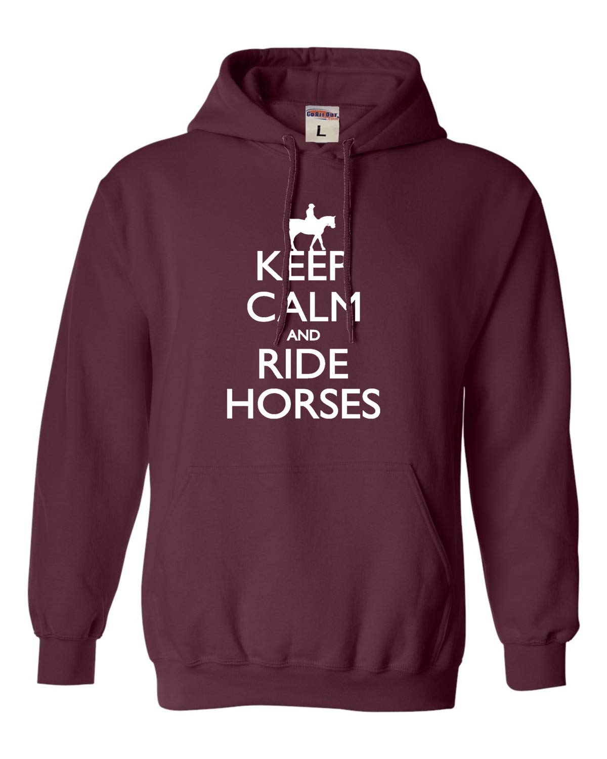 Go All Out X-Large Maroon Mens Keep Calm And Ride