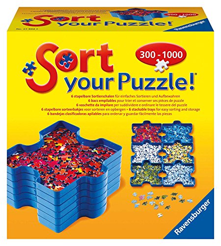 Ravensburger Puzzle Sort & Go - 6 stapelbare Puzzle-Sortierschalen zum einfachen Sortieren und Aufbewahren von Puzzleteilen, Ideales Zubehör für Puzzler