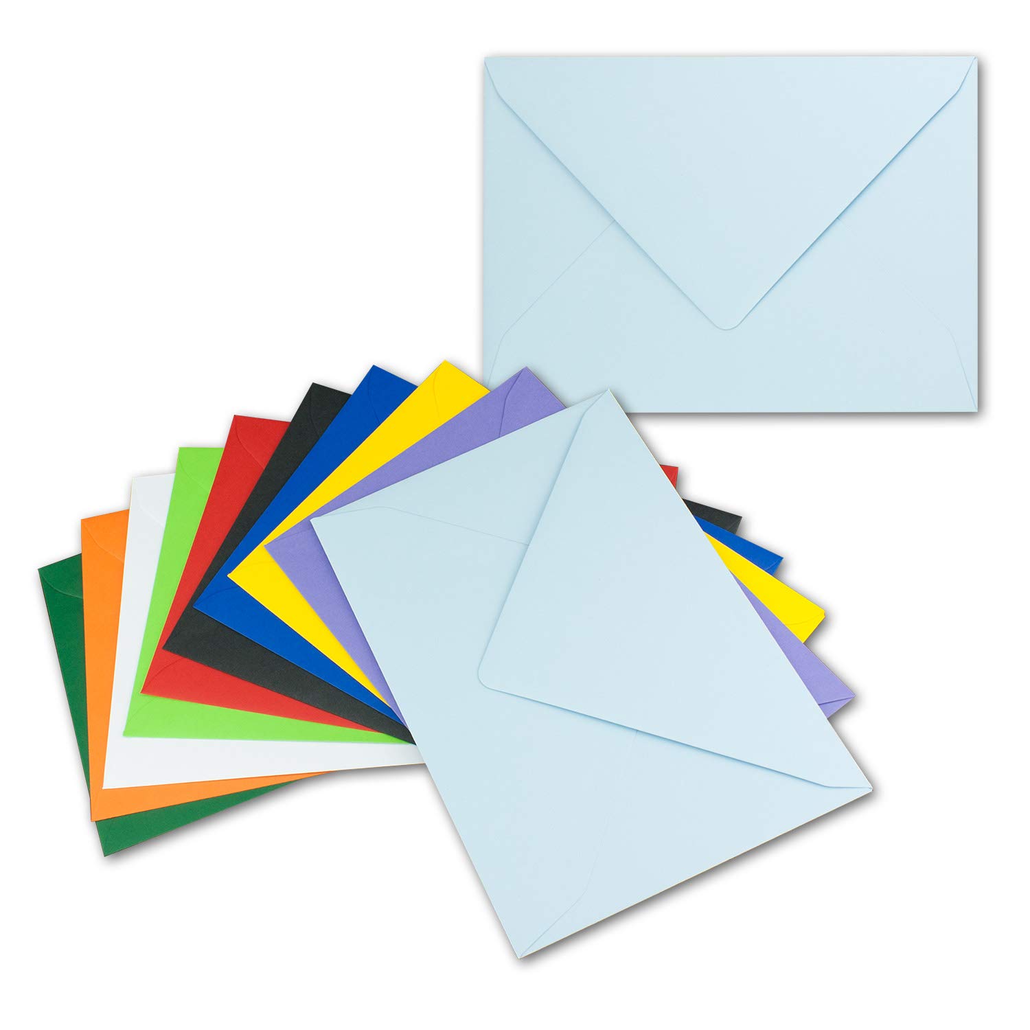 Coloured envelopes mixed/assorted formats/colour mix – various designs/brand Gustav Neuser DIN C5 Colourful