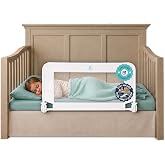 Hiccapop Convertible Crib Bed Rail for Toddlers, Crib Rail Guard, White