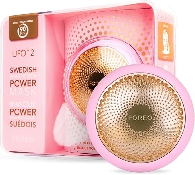 FOREO UFO 2 Full Facial LED Mask Treatment Pearl Pink - Warming Cooling