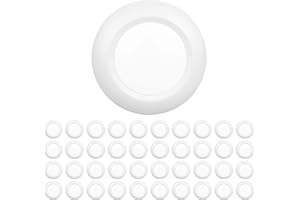 JULLISON 40 Packs 6 Inch LED Low Profile Recessed & Surface Mount Disk Light, Round, 15W, 900 Lumens, 5000K Daylight White, CRI80, Driverless Design, Dimmable, ETL Listed, White