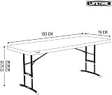 LIFETIME Commercial Adjustable Height Table 6 ft HDPE Top 3 Heights view 3