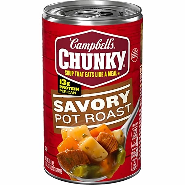 CAMPBELL’S CHUNKY SOUP, SAVORY POT ROAST SOUP, 18.8...