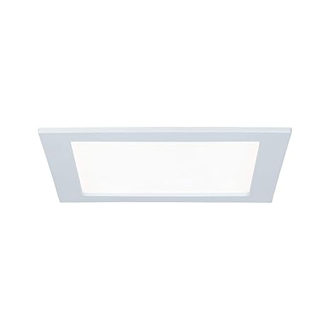 Paulmann Leuchten Paulmann 92066 Einbaupanel eckig Deckenleuchte 18W Licht 4000K Neutralweiß LED Panel Weiß IP44 spritzwasser