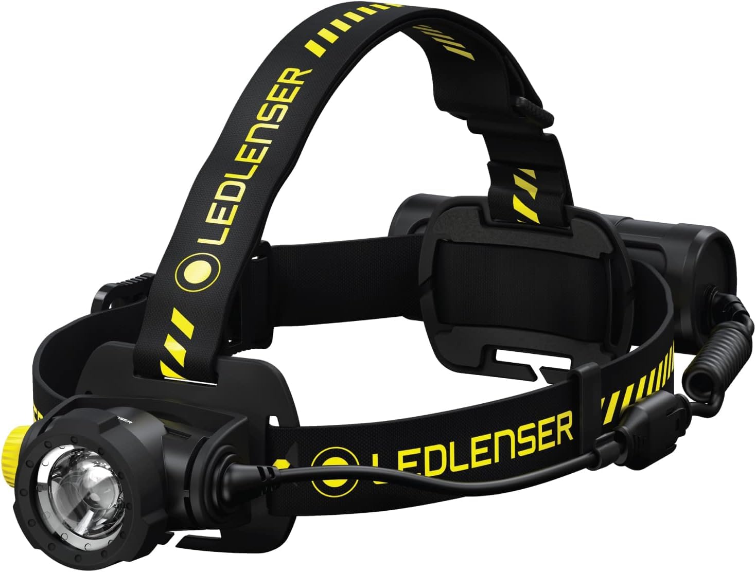 Ledlenser H7R Work - Rechargeable Outdoor LED Head Torch, Super Bright 1000 Lumens Headlamp, Water Resistant (IP67), Camping, Hiking Equipment, Head Torch Rechargeable, Up to 60 Hours Running Time
