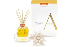 AGRARIA PetiteEssence Flower and Reed Diffuser Set, Hand Crafted Sola Flower Botanical Home Fragrance Set, Scented Oil Gift for All Occasions