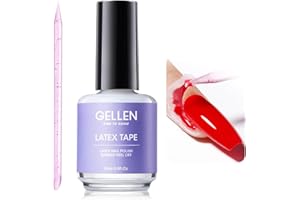GELLEN Liquid Latex for Nails, 15ml Nail Peel off Cuticle Guard for Nail Polish with Plastic Nail Stick Nail Art Liquid Latex Tape Cuticle Protectors Gifts for Women