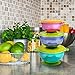 Suction Bowl Feeding Set, Stackable Toddler Suction Bowls with Spill-Proof Lids, Dishwasher Safe Spill Proof Bowls for Toddlers and Babies, Baby Dish Set of 3 Bowls