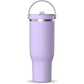 Hydrapeak Nomad 40 oz Tumbler with Handle and Straw Lid, Leakproof, Double Insulated, 40oz Cup Stainless Steel (Lavender)