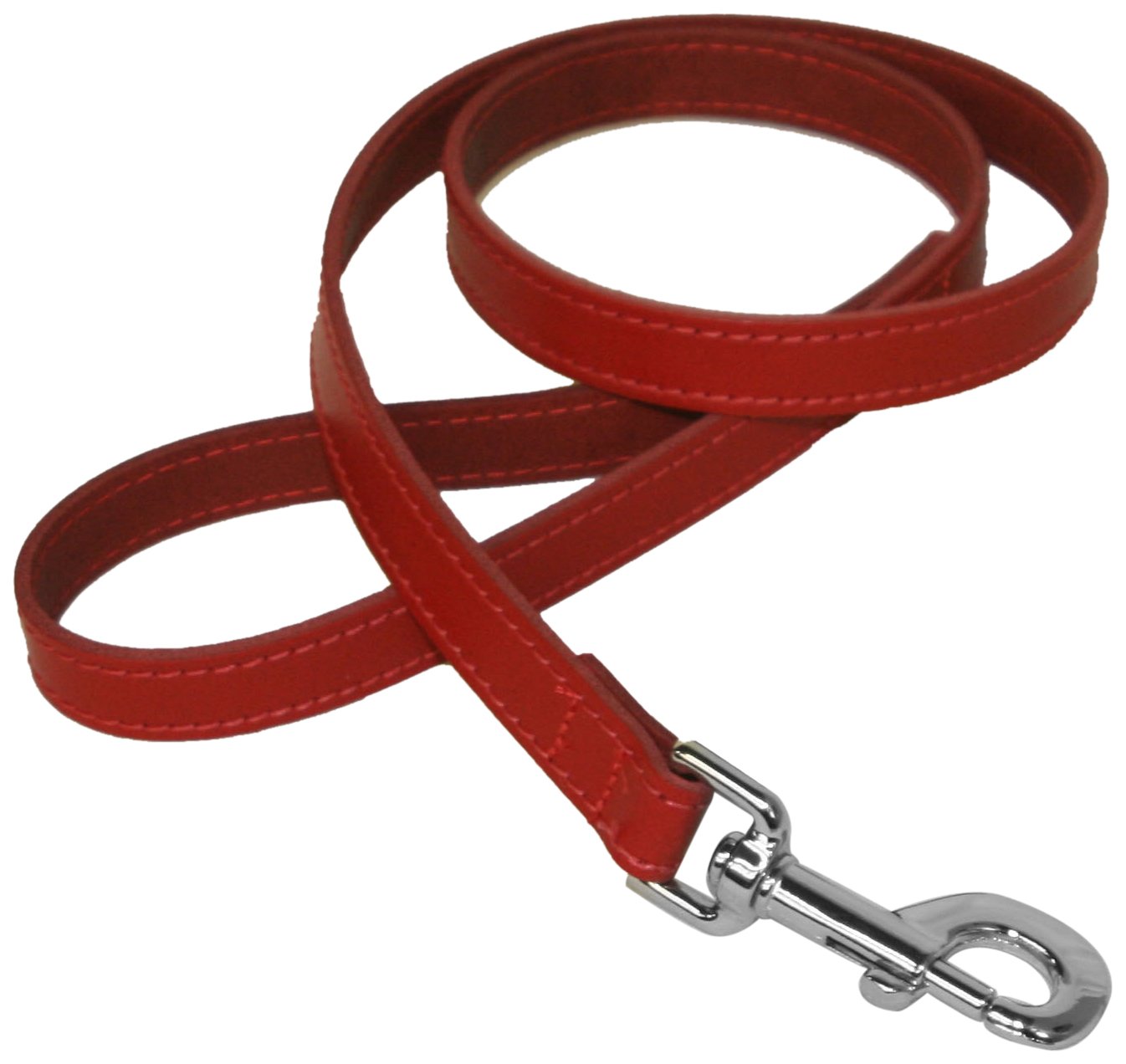 BBD 3/4 x 40-inch Leather Lead, Red