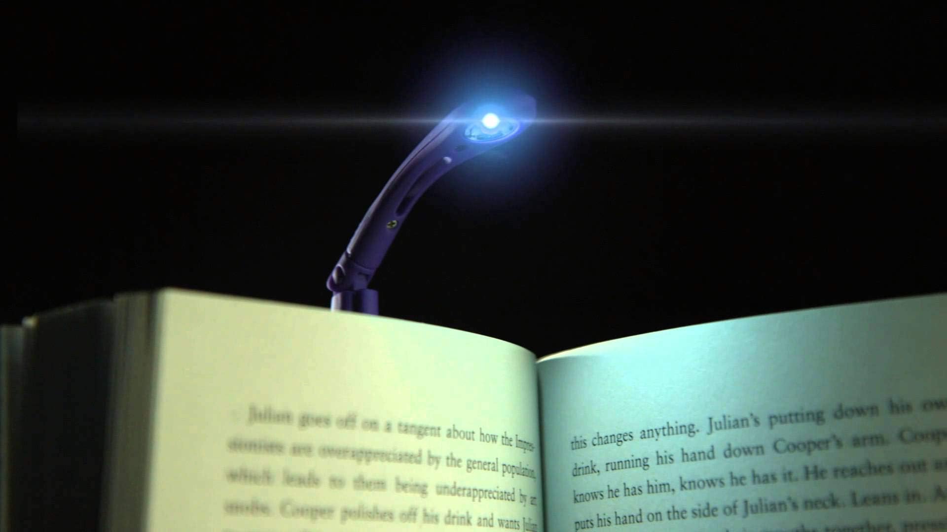 Inspiring Tech® Battery Powered Super Bright LED Clip-on Style Reading Book Night Light Lamp for Reading Mini Clip on Reading Light Unique Flexible Bright led Light (Black)