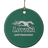 GRAPHICS & MORE Loyola University Maryland Primary Logo Porcelain Holiday Christmas Tree Ornament - 2.8" (7.1 cm)