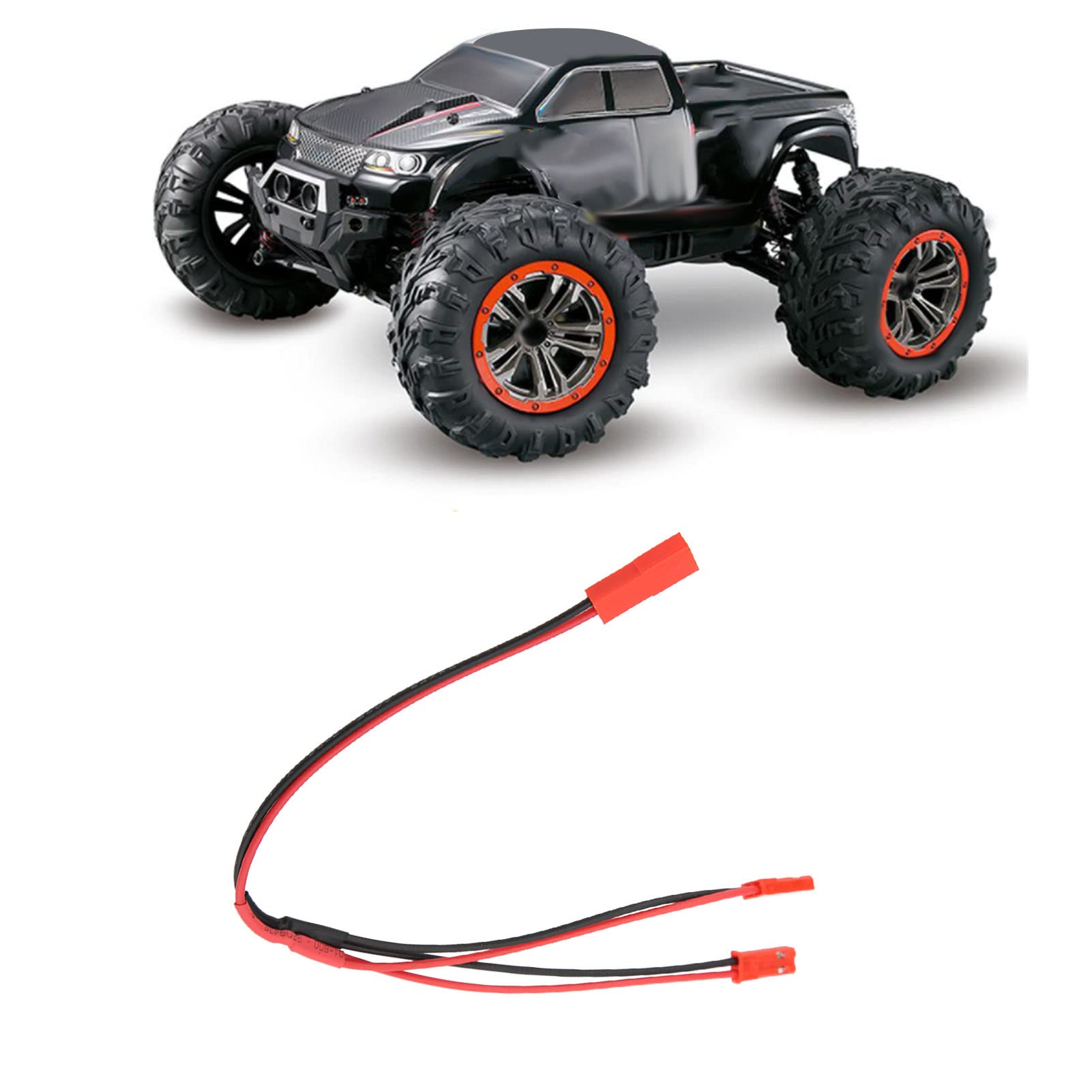 equlup JST Plug Splitter, 216mm/8.5in Y Cable 1 Male to 2 Female Adapter JST Plug Splitter Connector Servo Adapter for RC Crawler Truck Cooling Fan ESC Battery Motor