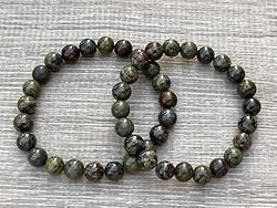 Dragons Blood Jasper Crystal Bead Bracelet