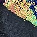 LQIAO Fluorescence Gold Sequin Fabric Flip Up Mermaid Reversible Color Changing Strips Shimmer Sequin Fabric by the Half of Yard Wedding/Pillow Cover/Dress Home DIY