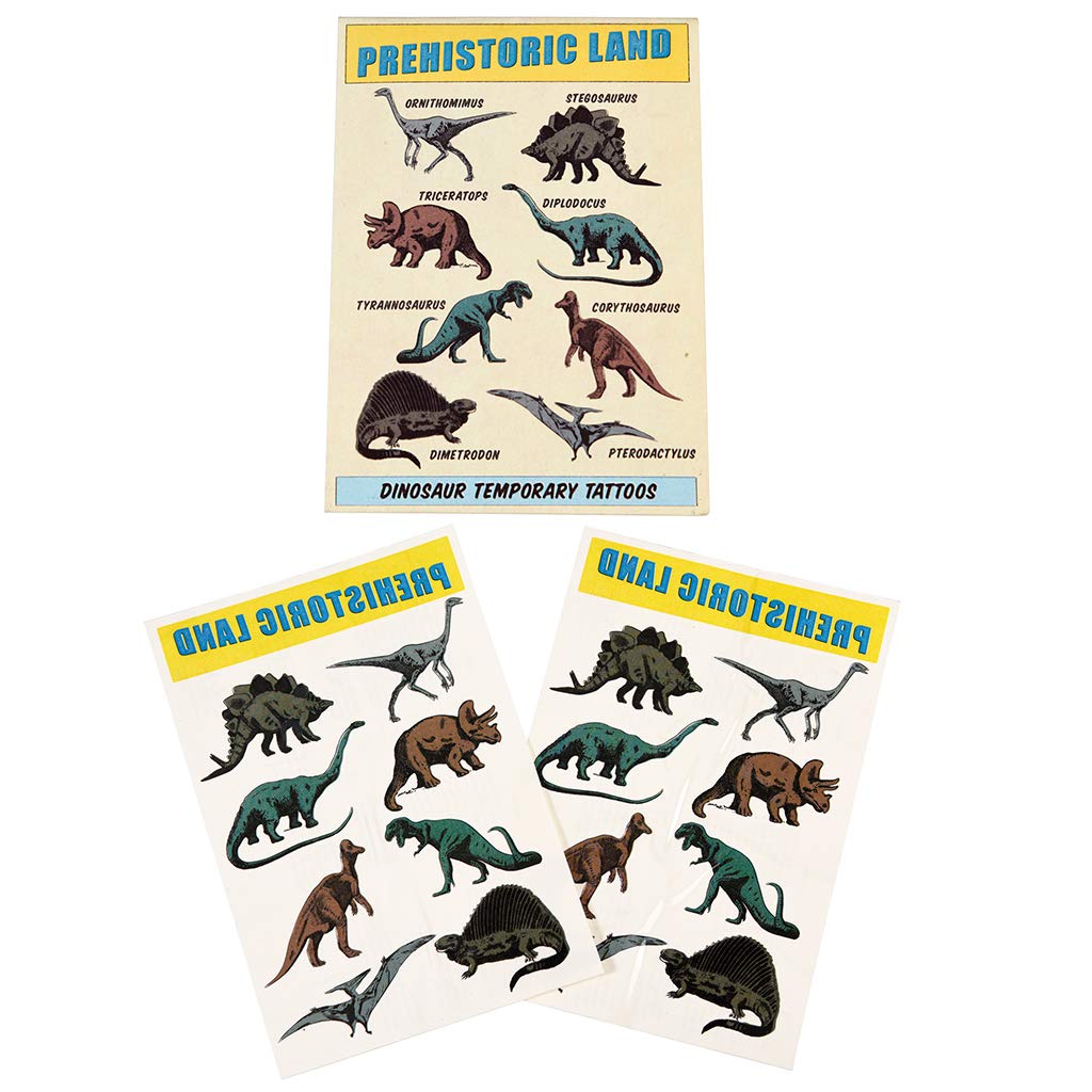 Children's Party Temporary Tattoos (2 Sheets) - Choice of Design (Dinosaur)