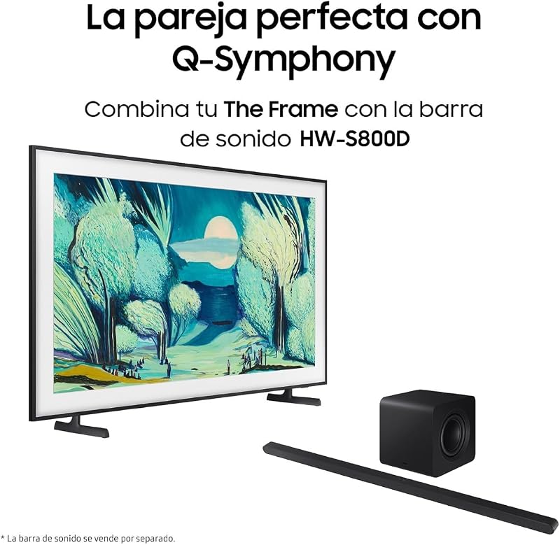 TV 65 Pulgadas The Frame LS03F 4K Smart TV, Galería de Arte con Display Mate, Marcos Intercambiables, 100% Volumen de Color con Quantum Dot y Cable Casi Invisible con One Connect