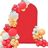 Spandex Fitted Wedding Arch Cover 6.6FT Red Arch