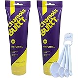 Chamois Butt'r 2 Pack Original Anti-Chafe Cream, Non-Greasy, Improve Comfort 8 oz Tube Bundle with Lumintrail Measuring Spoon