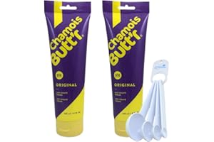 Chamois Butt'r 2 Pack Original Anti-Chafe Cream, Non-Greasy, Improve Comfort 8 oz Tube Bundle with Lumintrail Measuring Spoon Set