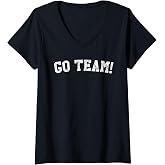 Womens Go Team! V-Neck T-Shirt