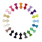 Ruyaa Tiny 2" Hair Bows Fully Lined Hair Clips for Baby Fine Hair Infants Toddlers