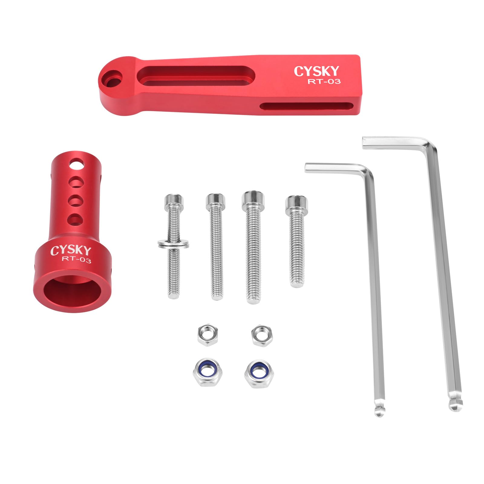 CYSKY Bike C Brake Extension Adapter, V Brake to C Brake Conversion Rack Converter Adapter for Road Bike Folding Bike (Red)