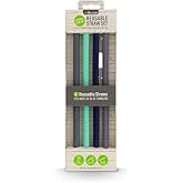 Reduce Reusable Silicone Straws, Assorted Colors, Pack Of 4 Straws