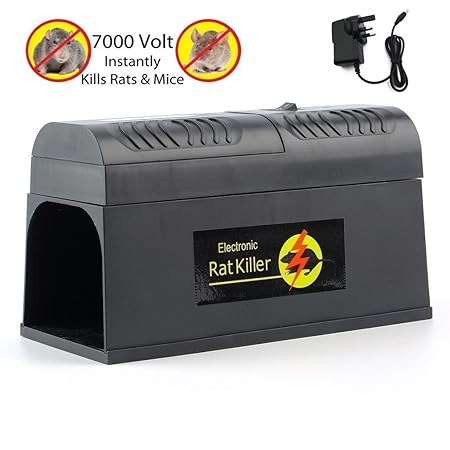 MouseBye High Voltage Electronic Rat & Rodent Trap - Electric Mouse Rodent Zapper Killer Get Rid of Mice, Mouse, Rat, Rodent - UK Plug