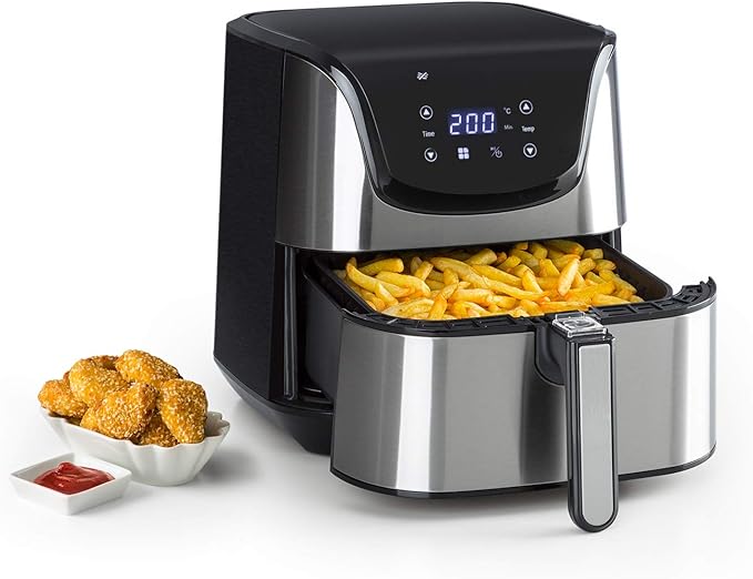 Klarstein AeroVital Deluxe Hot Air Fryer, Deep Fryer, LowFat, 1700 W